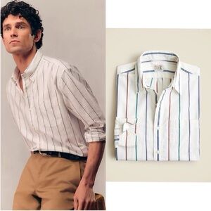 J Crew Shirt XL Secret Wash Preppy White